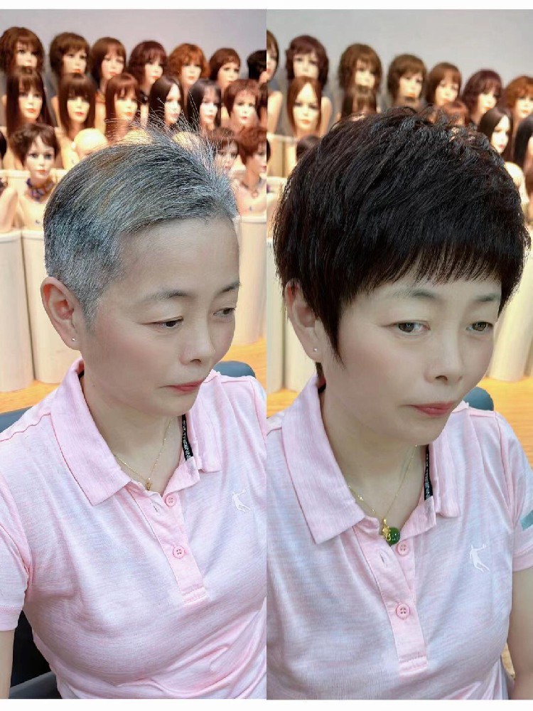 偏方不靠谱，南阳这位女士的白发太多有办法吗？推荐南阳千丝美补发假发定制中心